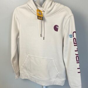 Carhartt Cream Hoodie size Medium